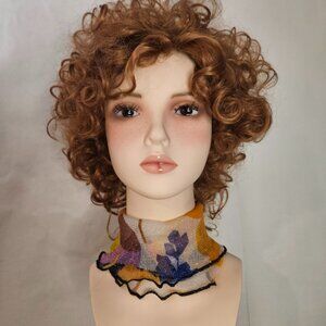 New Strawberry Blonde Curly Short Bob-Styled Voluminous Synthetic Wig